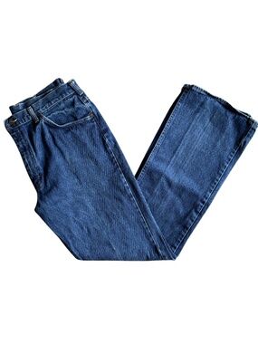 Vintage 80s Lee 201 Riders Jeans 38x34 Dark Wash Men's Jeans Made in USA